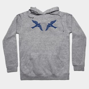 Folk Birds navy Hoodie